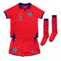 England Luke Shaw #3 Udebanesæt Børn VM 2022 Kortærmet (+ Korte bukser)
